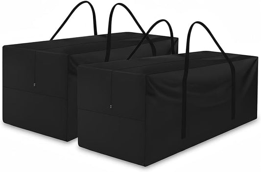 Patio Cushion Storage Bag,Outdoor Cushion Storage Bag,Waterproof storage bag with zipper and handle,Used for outdoor cushion storage and home storage. 68in L x 30in W x 20in H(2 Pack)
