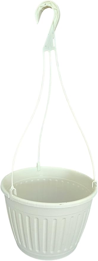 Landmark Plaics 10 inch Imperial Plastic Hanging Basket (White, 25)