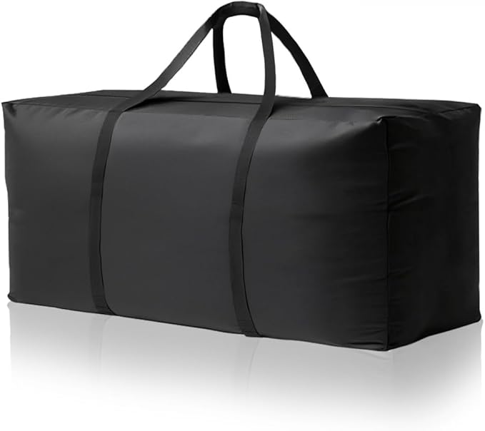 NCEDN Waterproof Patio Cushion Storage Bag - 49 × 16 × 22 Inch Heavy Duty Oxford Outdoor Cushion Storage Bag, Dustproof & UV Protection for Garden Use, with Upgraded Fabric & Reinforced Zipper