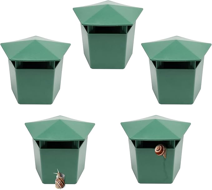 Beslands 5 Pcs Plastic Box 3.9" x 2.4" x 2.8" (Green)