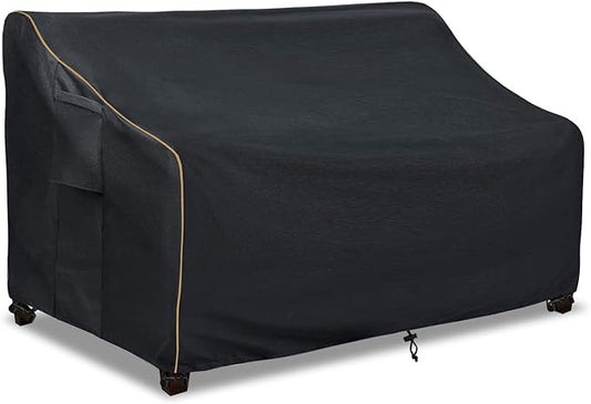 Patio 3-Seater Sofa Cover,Outdoor Couch Cover Fits up to 85W x 38D x 35H Inches,100% Waterproof Heavy Duty Patio Furniture Covers,Black