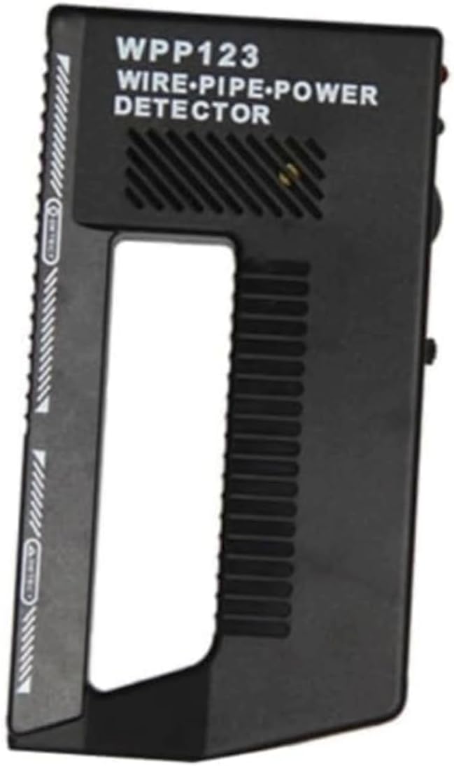 WPP123 Wall Scanner & Metal Detector – High-Sensitivity Stud Finder with Adjustable Alert – Detects Pipes, Wires & Studs – DIY & Professional Multifunction Tool – Durable Plastic (Black)
