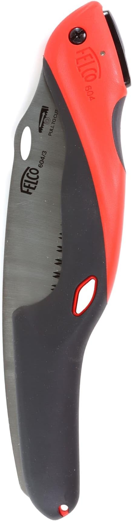 FELCO 604 Folding Pruning Saw –Curved Pull-Stroke Saw for Tree Trimming & Elevated Cut | Tree Branch Cutter | Folding Handsaw with Chrome-Plated 10" Blade, Non-Slip Handle, Blade Lock, Swiss Precision