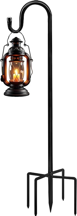 Bird Feeders Pole,Shepherds Hooks for Outdoor 1 Pack 36 Inch Bird Feeders for Outdoors with 5 Prongs Base Hanging Planters for Outdoor