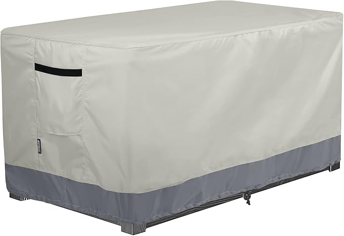 Patio Deck Box Cover Waterproof Outdoor Rectangular Storage Bench Cover 62L x 30W x 26H inch