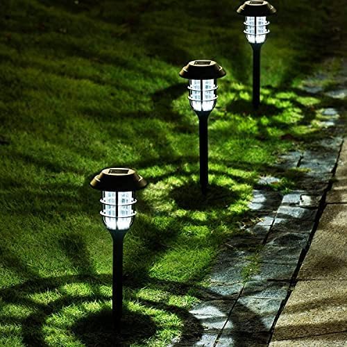 SOLPEX Solar Pathway Lights Waterproof Outdoor Lighting, 8 Pack Cold White | IP44 Waterproof, 8-12H Runtime, Auto On/Off, Tool-Free Install, Yard/Garden/Pathway/Patio/Walkway/Driveway