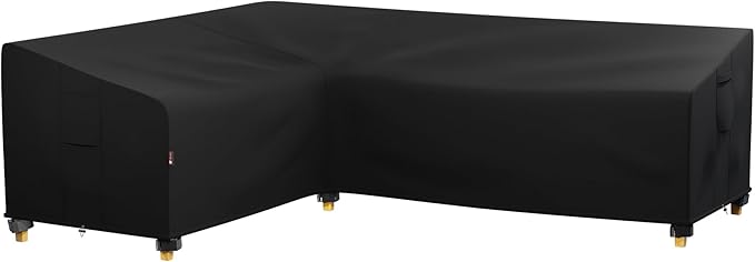 iBirdie Outdoor Patio Furniture Cover fit 83 x 104 inch, 80 x 102, 82 x 100 L-Shaped Sectional Sofa, Waterproof Weatherproof Heavy Duty 600D Garden Cover for Outside L Shape Couch