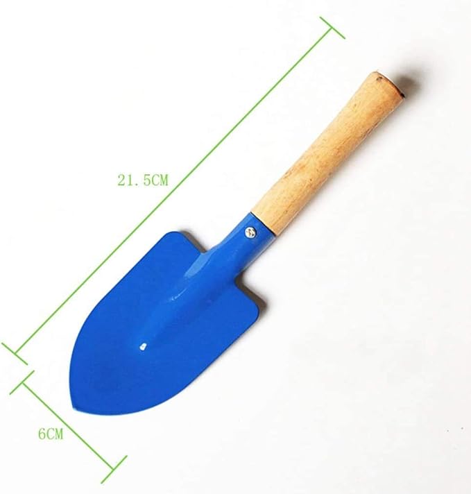 Nua Garden Tool Set 3 Pieces of Mini Metal rake Shovel TRO Knife Beach Sandbox (Suitable for Children Over 3 Years Old)