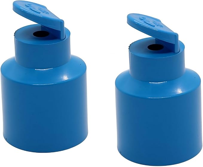 Blue G-Type Micro Rotating Sprinklers (2-Pack) — 360° Refraction Spray Nozzles, 6–8M Radius, 1/2 Inch Thread — Atomizing Water-Saving Irrigation Heads for Lawn, Garden & Greenhouse