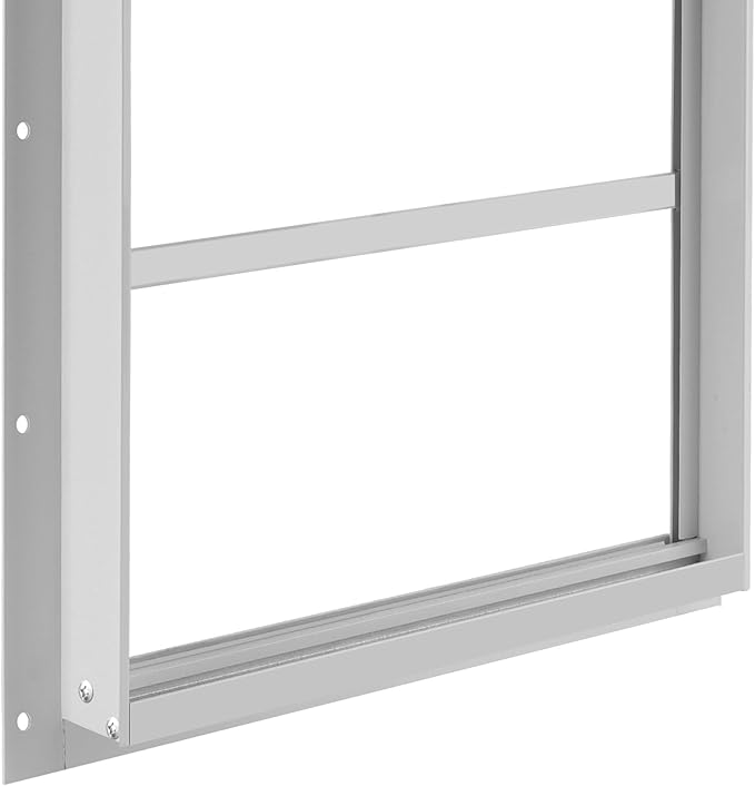 2 Pack Shed Window 10" W x 29" H, White Flush Mount Window with Tempered Glass for Playhouses, Sheds, Garage and Chicken Coops