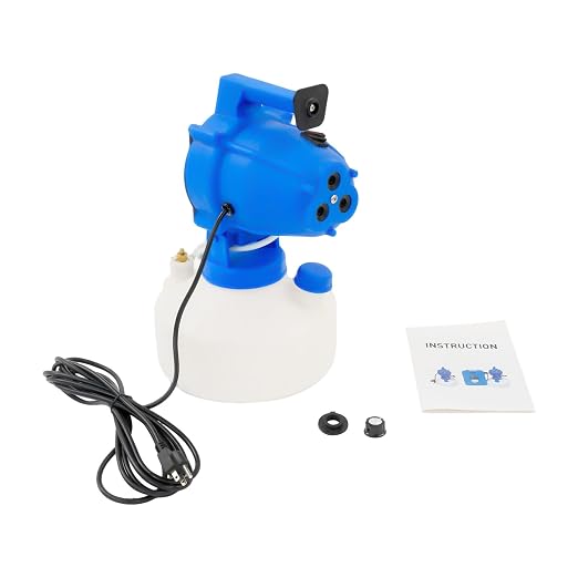 1200W Electric ULV Fogger Sprayer Machine with 3 Nozzles, 4L/1.1Gal Automatic Cold Fogger Machine, Adjustable Design, Portable Electric Sprayer for Home School Hotel Garden Yard Lawn