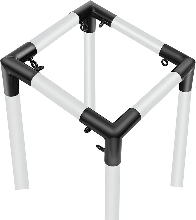Aoneky 1-3/8 Inch Slant Roof Corner Canopy Fitting Kit, Heavy Duty Metal Frame Connector for DIY Canopy Carport Shed Gazebo Greenhouse, 4 6 8 10 Leg Options (4 Leg Kit)