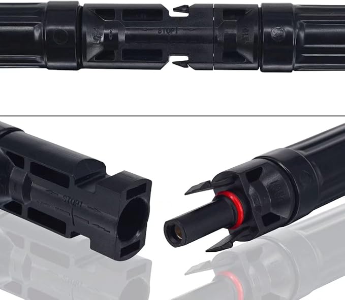 15A Solar Fuse Holder Inline with Male and Female Connector for Solar Panel and Solar Controller, Waterproof Solar Fuse Connector, Solar Surge Protection Device 5pcs