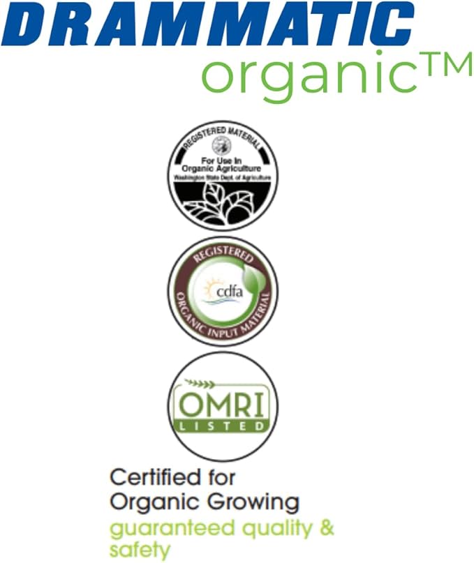 Dramm Drammatic® Organic™ Original Fertilizer 2-4-1, Hydrolyzed Liquid Fish Fertilizer, for Vegetables, Flowers, and Fruits, 1 Gallon, OMRI Listed, Vegetable, Flowers, Fruit, 1 Gallon