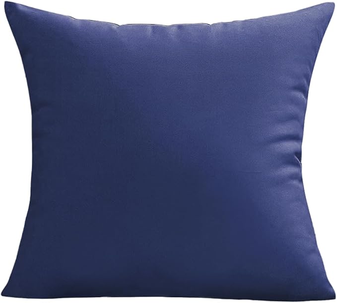 VAKADO Outdoor Waterproof Throw Pillow Covers 20X20 Set of 2 Decorative DarkBlue Patio Furniture Cushion Cases Outside Decor for Couch Garden Bench Porch