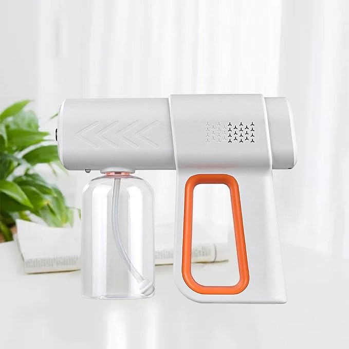 380ML Sprayer, Rechargeable Nano Spray Gun, Electric ants Fogger Machine for Home/Office, Portable Handheld Steam Gun, Household Sanitizer Sprayer - Orange