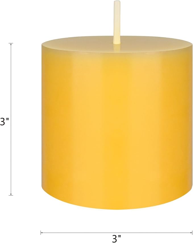 Mega Candles 1 pc Scented Solid Citronella Pillar Candles, Hand Poured Wax Candle 3 Inch x 3 Inch, Indoor & Outdoor Use, Camping, Festivities, Events, Party Usage, Patio, Barbecue BBQ, Picnics
