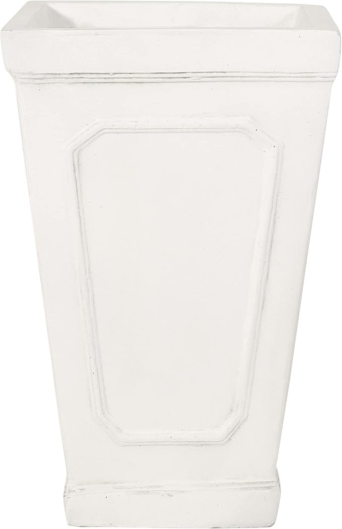 Christopher Knight Home Burgos Outdoor Small Tapered Planter - Cast Stone - Antique White