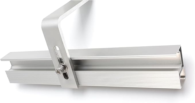 Heavy Duty Solar Mounting Kit for Concrete Tile and Slate Roofs,Complete Racking System with Aluminum Rails Clamps Hooks for Flat and Pitched Roofs,Fits Solar Panel Frames Under 35mm Thick