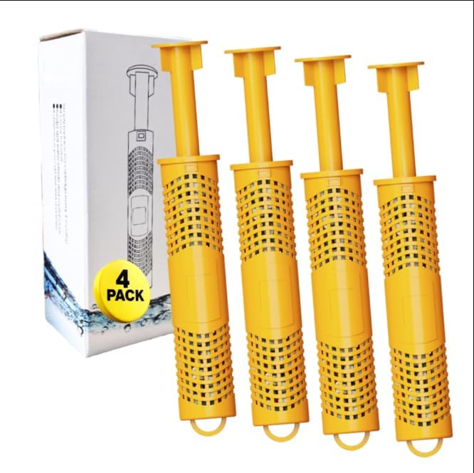 Silver Ion Cartridge for Hot Springs Spa- Hot Tub Silver Ion Cartridge Keeps Spa Water Crystal Clear, Spa Mineral Sticks for Hot Tub Filter Last 4 Months (4-Pack, Yellow)