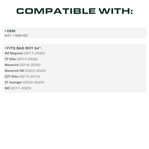 UDC Parts 041-1560-00 Deck Belt Replacement for Bad Boy 54 Inch MZ Magnum ZT Elite Maverick HD CZT 041156000 Zero Turn Mowers / 155.60 inches/Aramid Cord