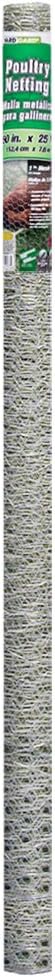 YARDGARD 1 Inch Poultry Netting, Chicken Wire Fence, 20 Gauge Galvanized Steel, Rabbit Fencing, Bird Enclosures, Garden Protection and Plant Support, 60 Inches x 25 Feet