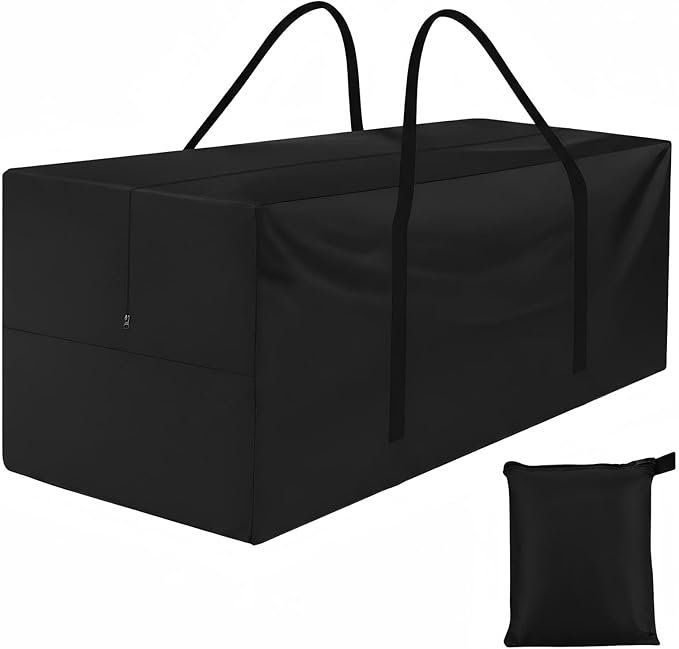 Patio Cushion Storage Bag,Outdoor Cushion Storage Bag,Waterproof storage bag with zipper and handle,Used for outdoor cushion storage and home storage.48in L x 15in W x 22in H
