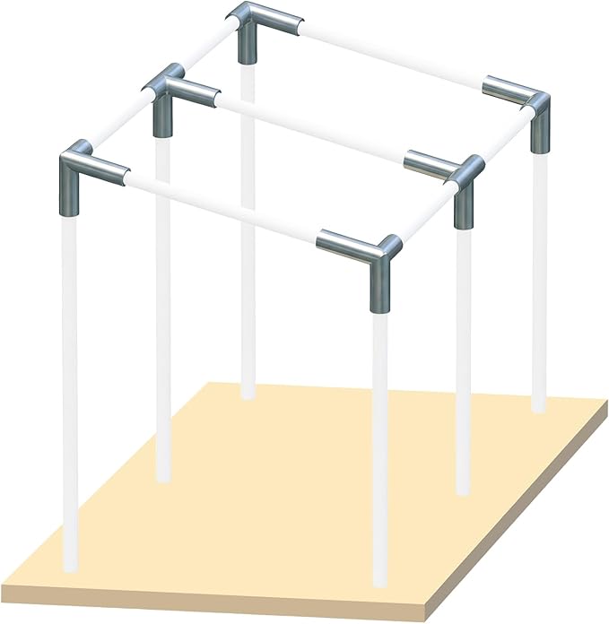 Frienda 6-Leg Lean-to Canopy Fittings for Under 1-3/8" EMT, 6 Pcs Lean to Carport Frame Connectors Kit DIY Project for Slant Roof Carport, Shed, Gazebo, Greenhouse, Shelter Deck, Pipes Not Included