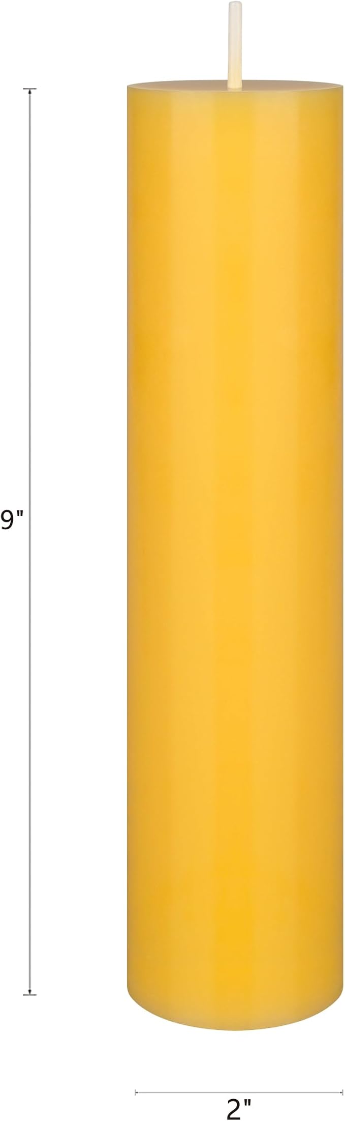 Mega Candles 6 pcs Scented Solid Citronella Pillar Candles, Hand Poured Wax Candle 2 Inch x 9 Inch, Indoor & Outdoor Use, Camping, Festivities, Events, Party Usage, Patio, Barbecue BBQ, Picnics