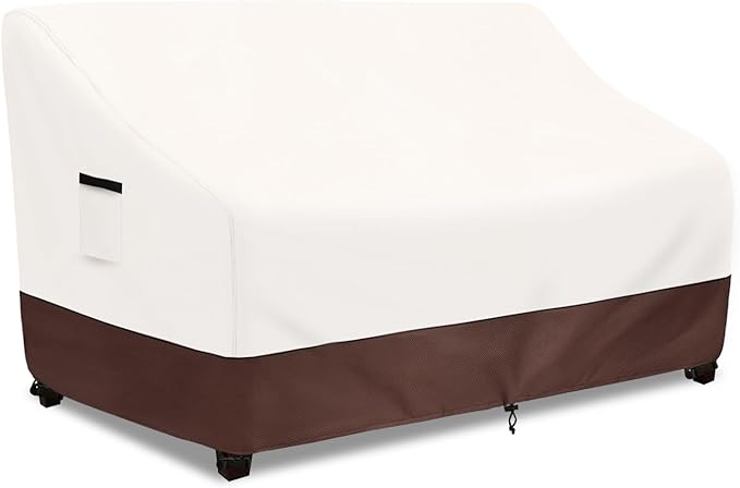 Outdoor Couch Covers,76 Inches Outdoor Sofa Cover, Waterproof Patio Furniture Cover,Furniture Covers for Patio Seating (Beige)
