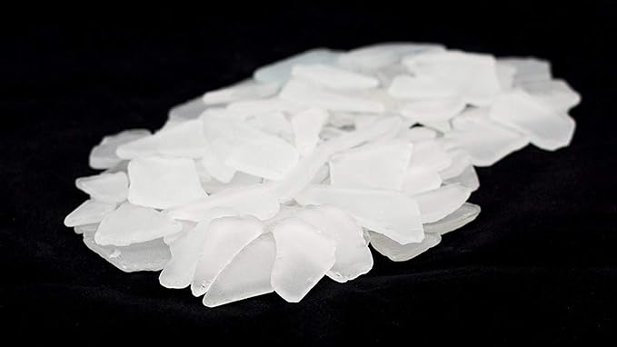 Nautical Crush Trading Bulk Sea Glass – 55oz Tumbled Sea Glass in White – Seaglass for Crafts, Decor & Jewelry – Real Seaglass Pieces for DIY & Art Projects