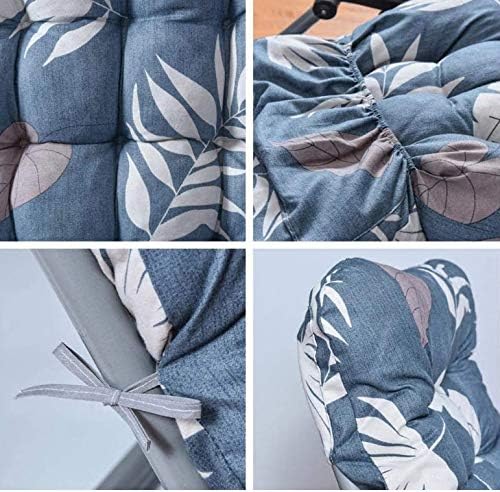 67 Inch Patio Lounge Chair Cushion, Indoor/Outdoor Floral Printed Lounger Cushions with Ties and Top Cover Non-Slip High Back Chair Cushions
