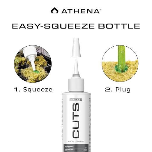 Athena Cuts Rooting Hormone Cloning Gel | Root Growth Hormone for Plant Cuttings, Clones & Propagation | Fast Root Development for All Plant Types | Easy Application Rooting Gel | 8 Ounce