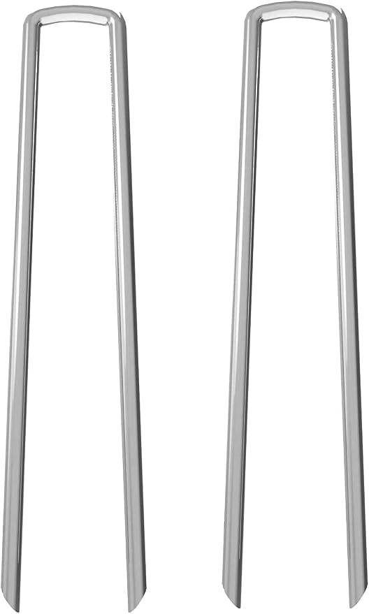 AAGUT Fence Anchors 12 Inch Landscape Staples Anti-Rust Landscape Pins for Secure Lawn Fabric, Weed Barrier Fabric, Ground Cover, Dripper Irrigation Tubing Soaker Hose