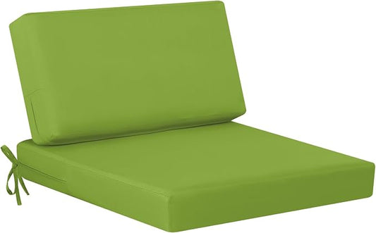 idee-home Outdoor Chair Cushions for Patio Furniture, Outdoor Seat Cushion | Waterproof Hampton Bay Deep Seat Replacement Couch Cushions for Garden Backyard Deck 26.5 x 26.5 Green
