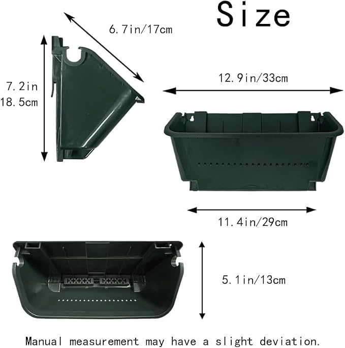 Self-Watering Wall Mounted Planter Set, Indoor and Outdoor Vertical Planter, Stackable Wall Mounted, for Balcony Decoration (Blackish Green 8 Pack)