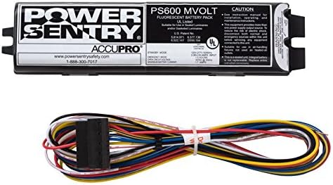 Power Sentry Emergency Battery Back Up, Long Compact T8 Compatible Fluorescent Ballast with 600 Lumen Output, 90 Minute Emergency Operation, UL Listed (PS600QD MVOLT M12)