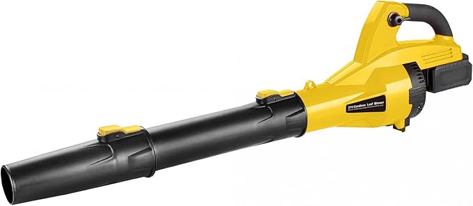 Leaf Blower Cordless, 510 CFM Electric Leaf Blower with 4.0Ah Battery Operated and Fast Charger, 7 Speed Mode, Lightweight Battery Powered Handheld Cleaners for Lawn, Driveway, Snow, Yellow