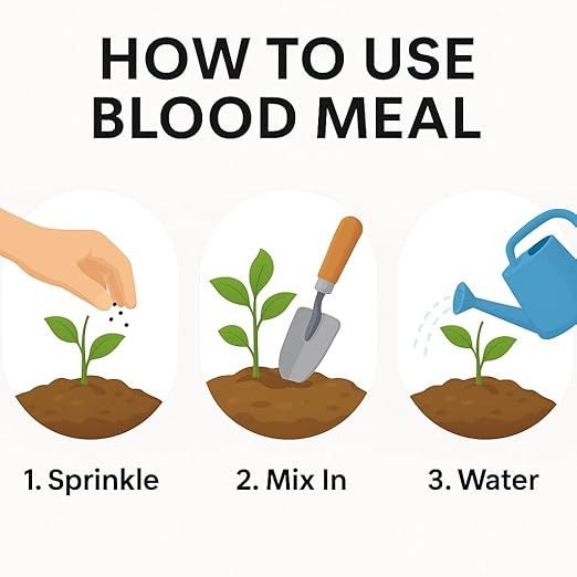 𝐁𝐄𝐒𝐓𝐒𝐄𝐋𝐋𝐄𝐑 Organic Blood Meal Fertilizer by Gardenera - 12-0-0 NPK - All-Natural Plant Food Source of Nitrogen for Organic Gardening, Flowers, Vegetables, Trees & Shrubs - 1 Quart