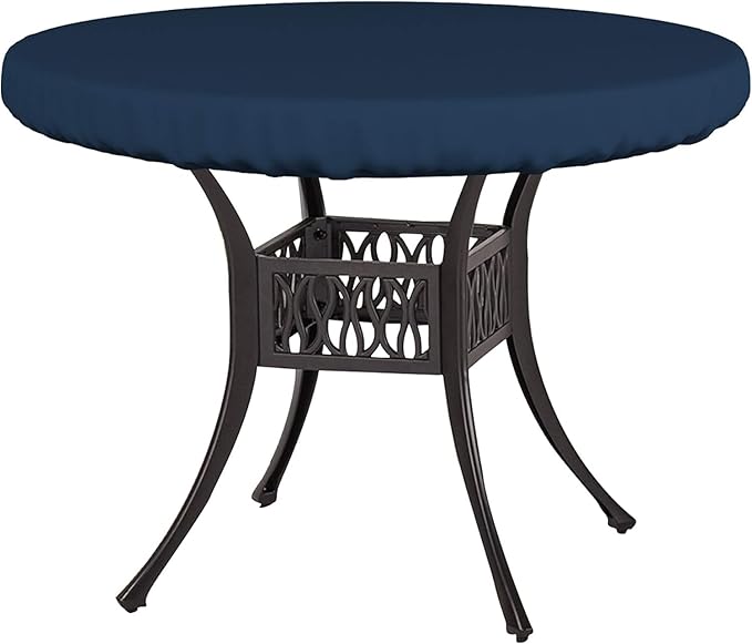 Covers & All Round Table Top Cover, 12 Oz Waterproof UV & Weather Resistant Patio Table Cover, Outdoor Table Cover for Patio Outdoor Furniture & Coffee Table (44" Dia x 4" H Inches, Blue)