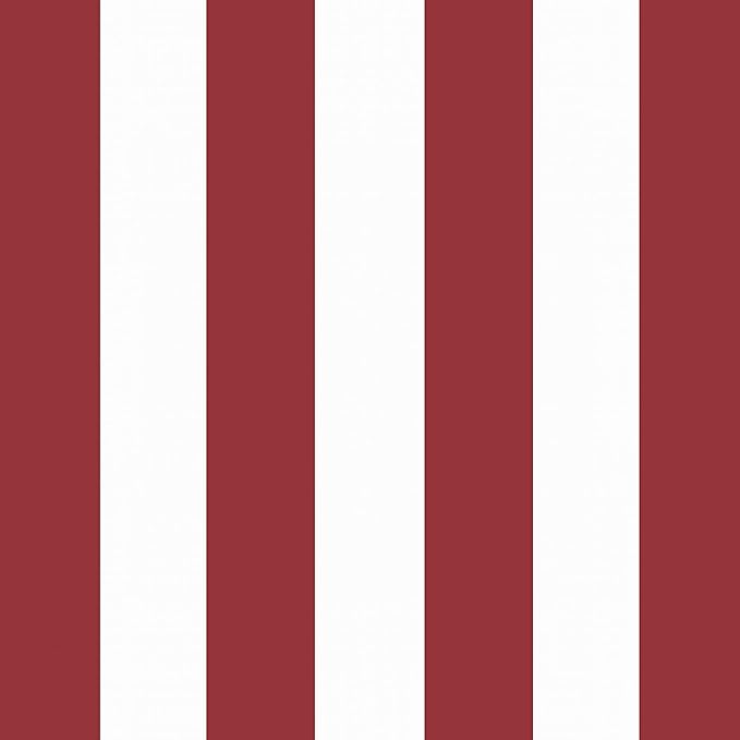 Arden Outdoor Chaise Cushion, 21 in x 72 in, Weather-Proof, Rain-Proof, Fade Resistant Patio Cushion for Chaise Lounger Ruby Red Cabana Stripe