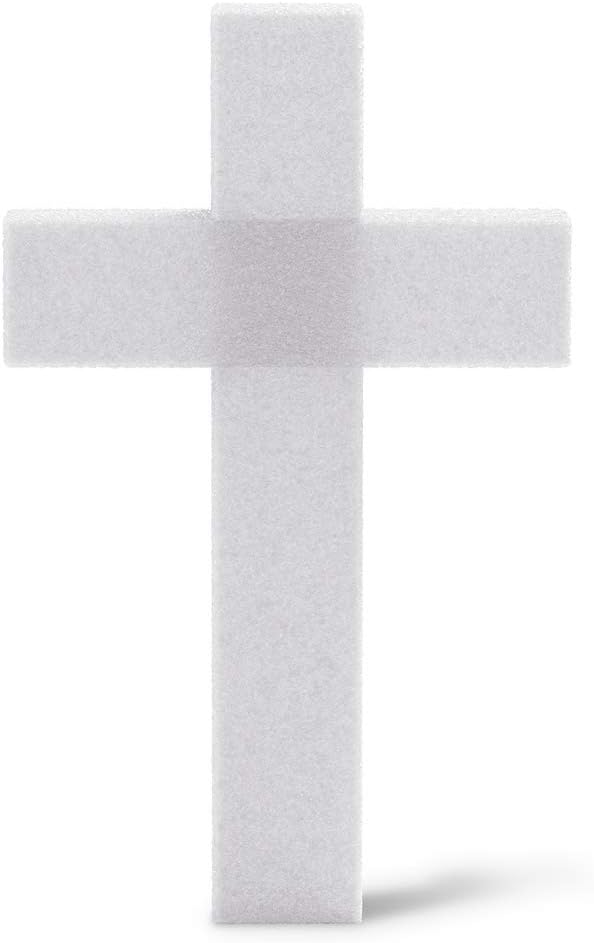 FloraCraft CraftFōM Unassembled Cross 2.1 Inch x 14.6 Inch x 23.6 Inch with 2.5 Inch Face White