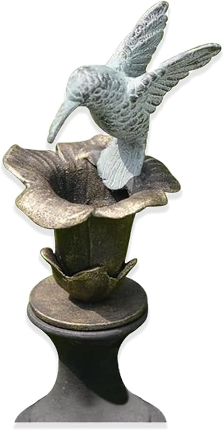 SPI Home 33148 Hummingbird Hose Guard - Decorative Cast Aluminum Garden Hose Guide for Flower Beds, Bronze
