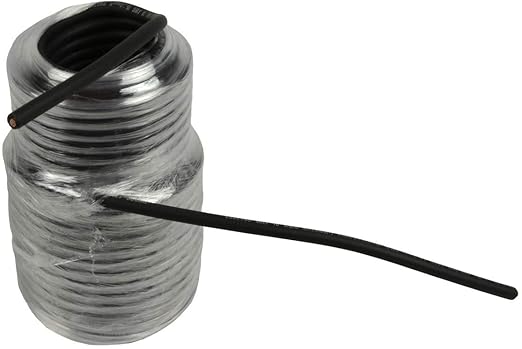 TEMCo 10 AWG Solar PV Wire, 40 ft Black, Bare Copper, Made in USA