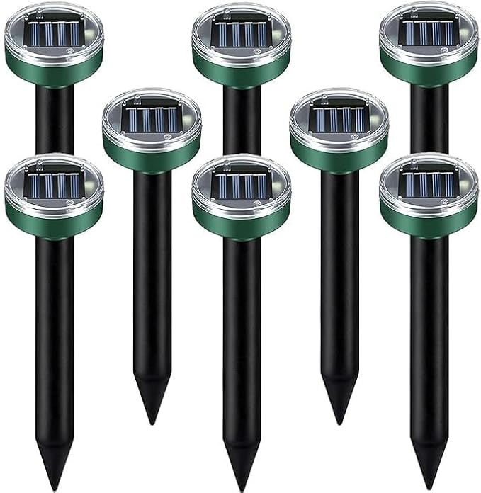 Ultrasonic Mole Repellent Solar Powered,Gopher Mole Repeller for Lawn Garden Yard, Effective Sonic Rodent Repellent for Voles Snakes Rats