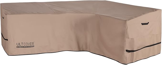ULTCOVER Patio L-Shaped Right Facing Sofa Cover Waterproof for 4-Seater Outdoor Sectional Furniture Couch 85”W (Back Length) x 58”W (Right Side)