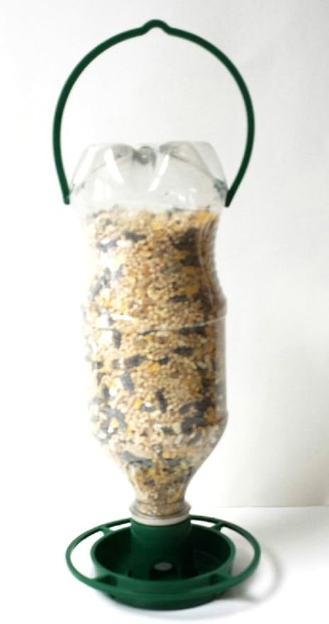 Gadjit Soda Bottle Bird Feeding Starter Kit | Fun Inexpensive Project for Kids at Home | Kit Includes 1 Soda Bottle Hanging Feeder & 1 Watering Well | Just Add 2 Empty Soda Bottles, Birdseed, Water
