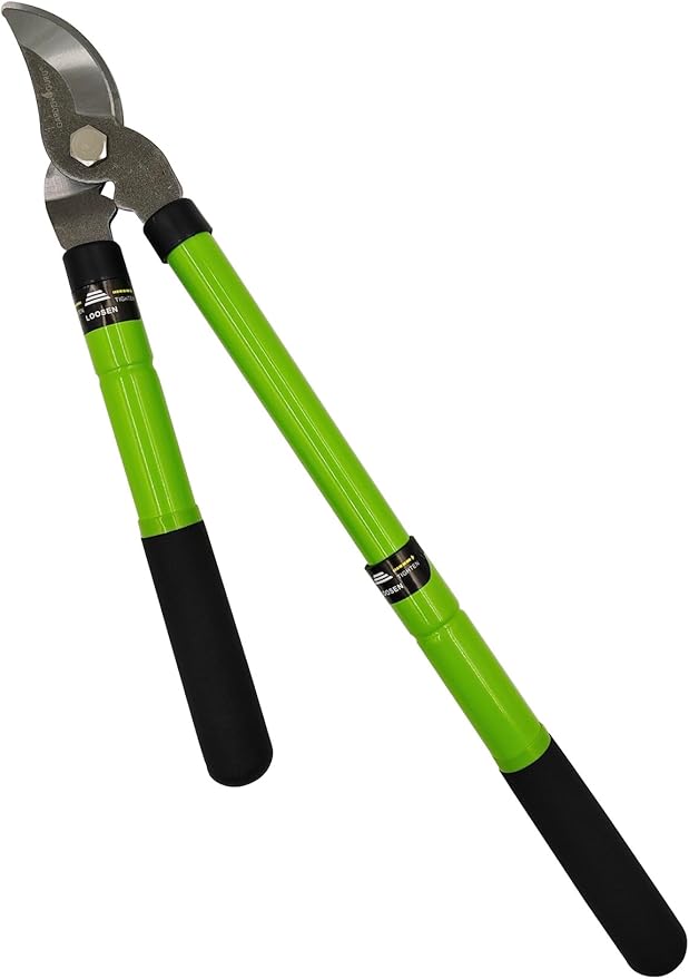 Garden Guru Bypass Loppers Tree Trimmer Clipper w/Telescopic Handle 15–22" - High Carbon Steel Blade Gardening Loppers Pruning Shear - Comfort Grip Handles – Branch Cutter (2 Pack)