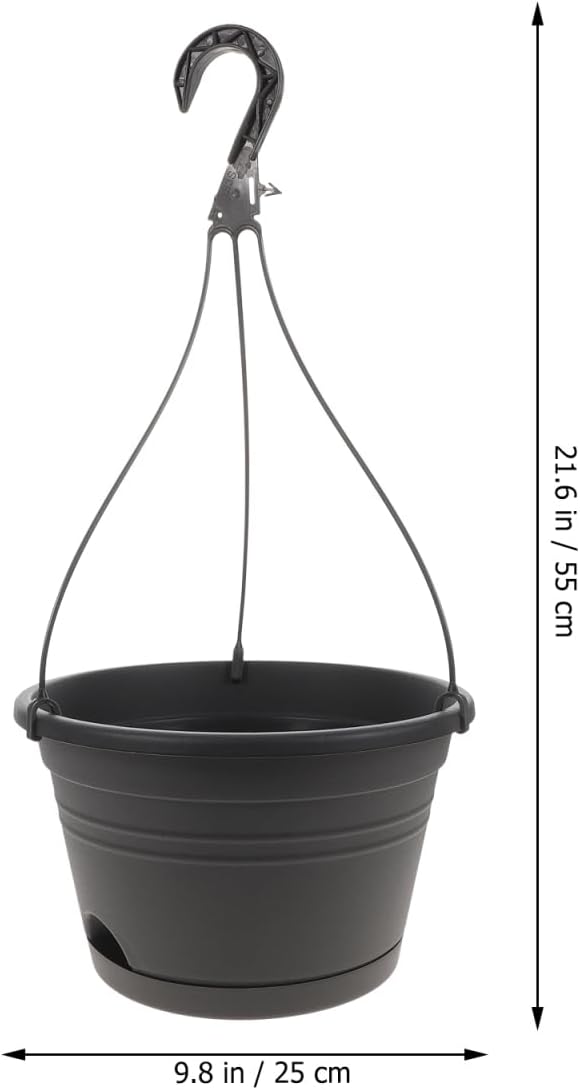 DOITOOL 3pcs Flowerpot Balcony Hanging Planter Hanging Holder Hanging Plant Pot Indoor Yard Garden Hanging Planter Outdoor Planter Pots Orchid Pots with Hook Plastic P518 Lighthouse