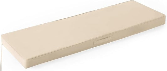 IPYNBAP Outdoor Bench Cushions for Outdoor Furniture, 45x18x3 Inch, Waterproof Bench Pillow, Fade Resistant Long Bench Seat Pads for Garden, Indoor, Porch Swing, Beige
